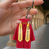 GeckoCustom Graduation Robes And Hat For Bachelor, Senior Acrylic Keychain Personalized Gift T368 890126 60mmW x 40mmH
