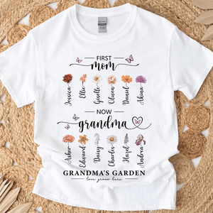 GeckoCustom Grandma's Garden Mother's Day Shirt Personalized Gift T368 890310 Basic Tee / White / S