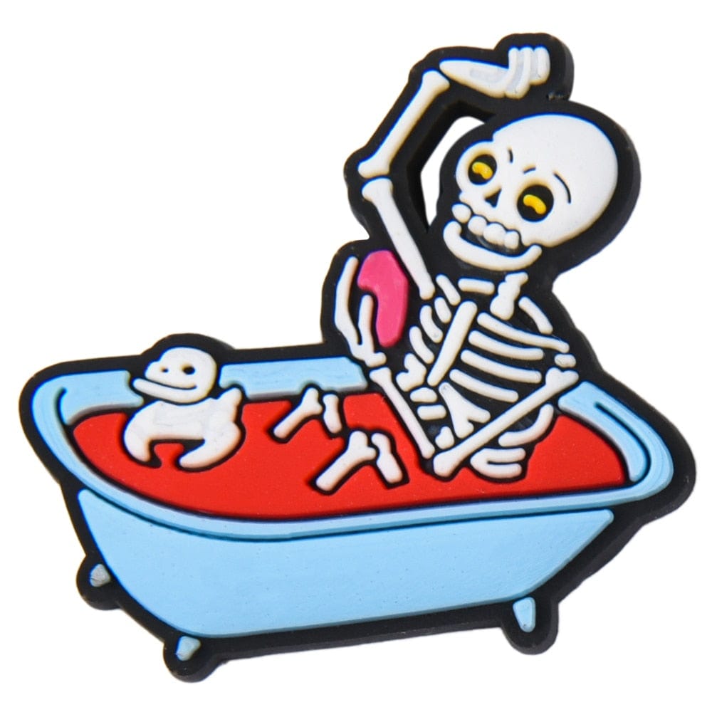 GeckoCustom halloween Croc Accessories Charms Clown Witch Cartoon Animals Shoe Decoration For Kids Adults Gift p9551