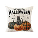 GeckoCustom Halloween Decorations Cushion Cover 45cm Linen Pillow Cover Funny Pumpkin Candy Cobweb Printed Pillow Case Home Decor Pillowcase 9 / 45x45cm