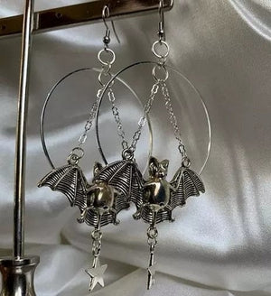 GeckoCustom Halloween Moon, Star and Bat Dangles 3