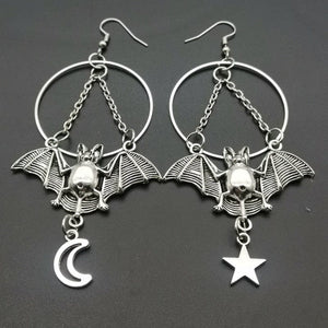 GeckoCustom Halloween Moon, Star and Bat Dangles 1