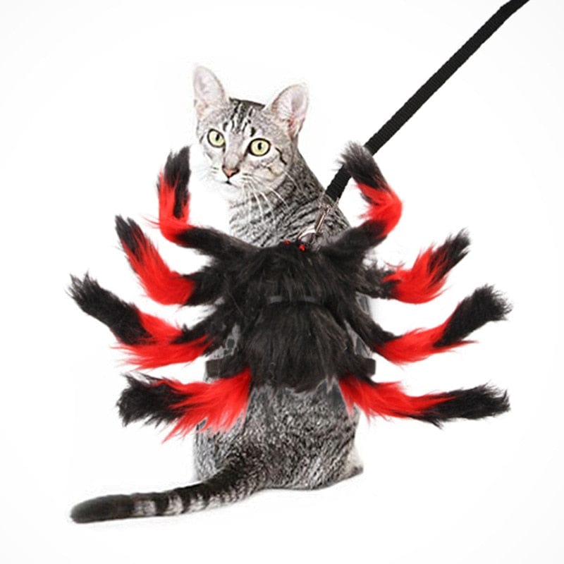 GeckoCustom Halloween Pet Spider Clothes Simulation Black Spider Puppy Cosplay Costume For Dogs Cats Party dress Cosplay Funny Outfit