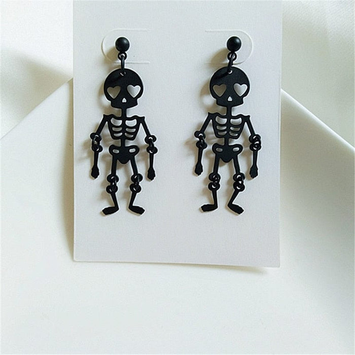 GeckoCustom Halloween Skull Skeleton Drop Earrings 8