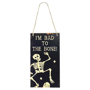 GeckoCustom Halloween Wooden Ornaments Pumpkin Ghost Trick or Treat Pendants Halloween Party Decoration for Home Door Hanging Signs Kids Toy N