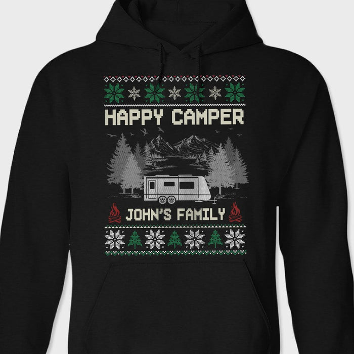 GeckoCustom Happy Camper Christmas Sweatshirt Personalized Gift TA29 889845