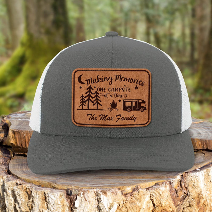 GeckoCustom Happy Camper Custom Name Rectangle Patch Hat Personalized Gift K228 890081