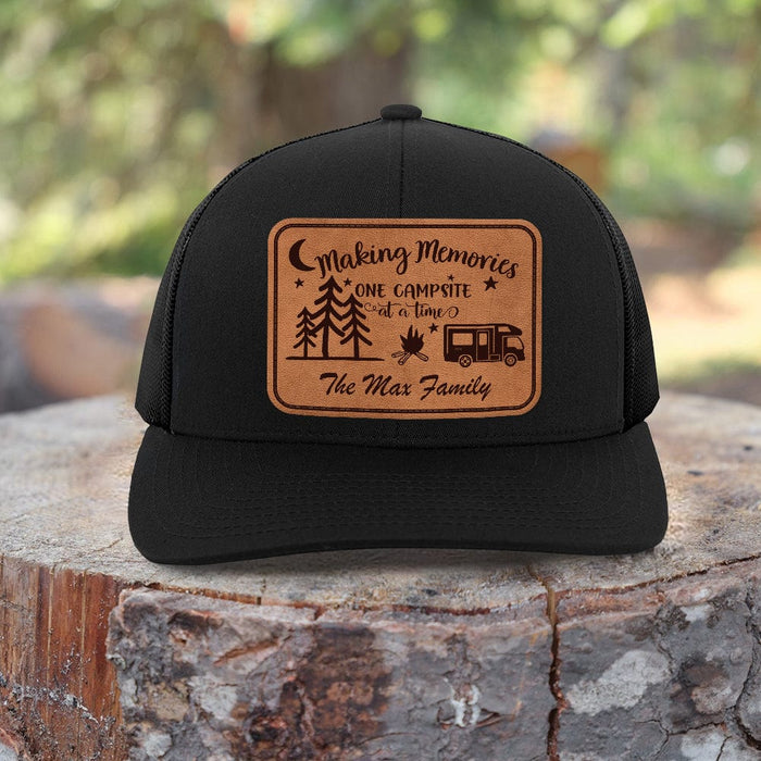 GeckoCustom Happy Camper Rectangle Patch Hat Personalized Gift TA29 890081