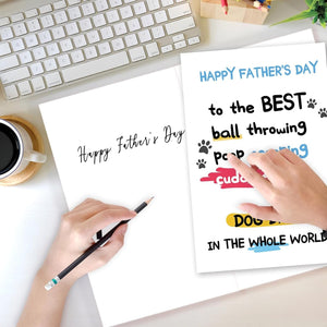 GeckoCustom Happy Father'S Day Card for Dog Dad, Funny Dog Dad Gifts for Men Him, Best Dog Dad Card, Gifts from Dog, Lovely Dog Dad Father'S Day Card from Son Daughter