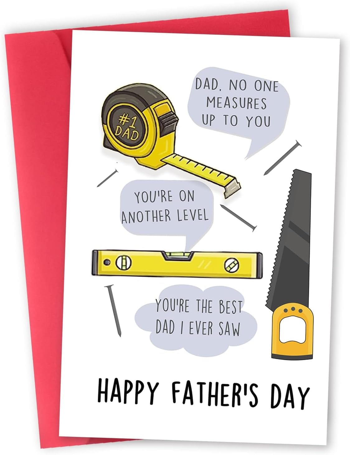 GeckoCustom Happy Father'S Day Card for Dog Dad, Funny Dog Dad Gifts for Men Him, Best Dog Dad Card, Gifts from Dog, Lovely Dog Dad Father'S Day Card from Son Daughter Yellow Dog Dad