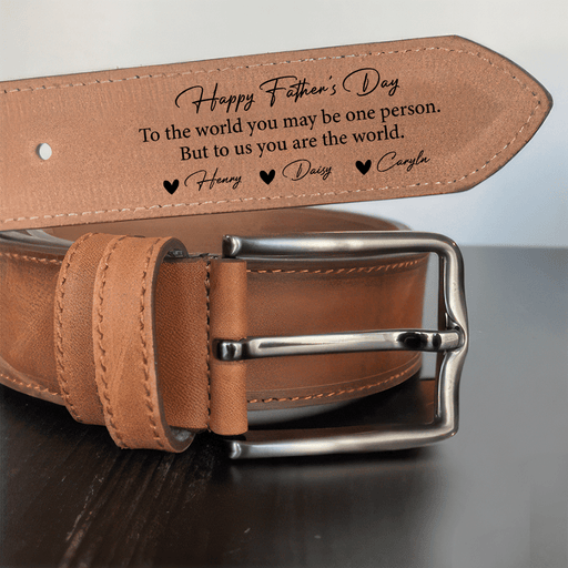 GeckoCustom Happy Father's Day Dad To Us You Are The World Belt Personalized Gift TA29 890434