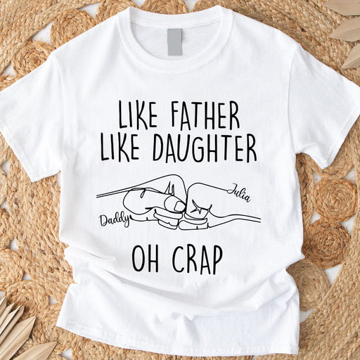GeckoCustom Happy Father's Day Like Father Like Son Bright Shirt Personalized Gift T286 890442 Basic Tee / White / S