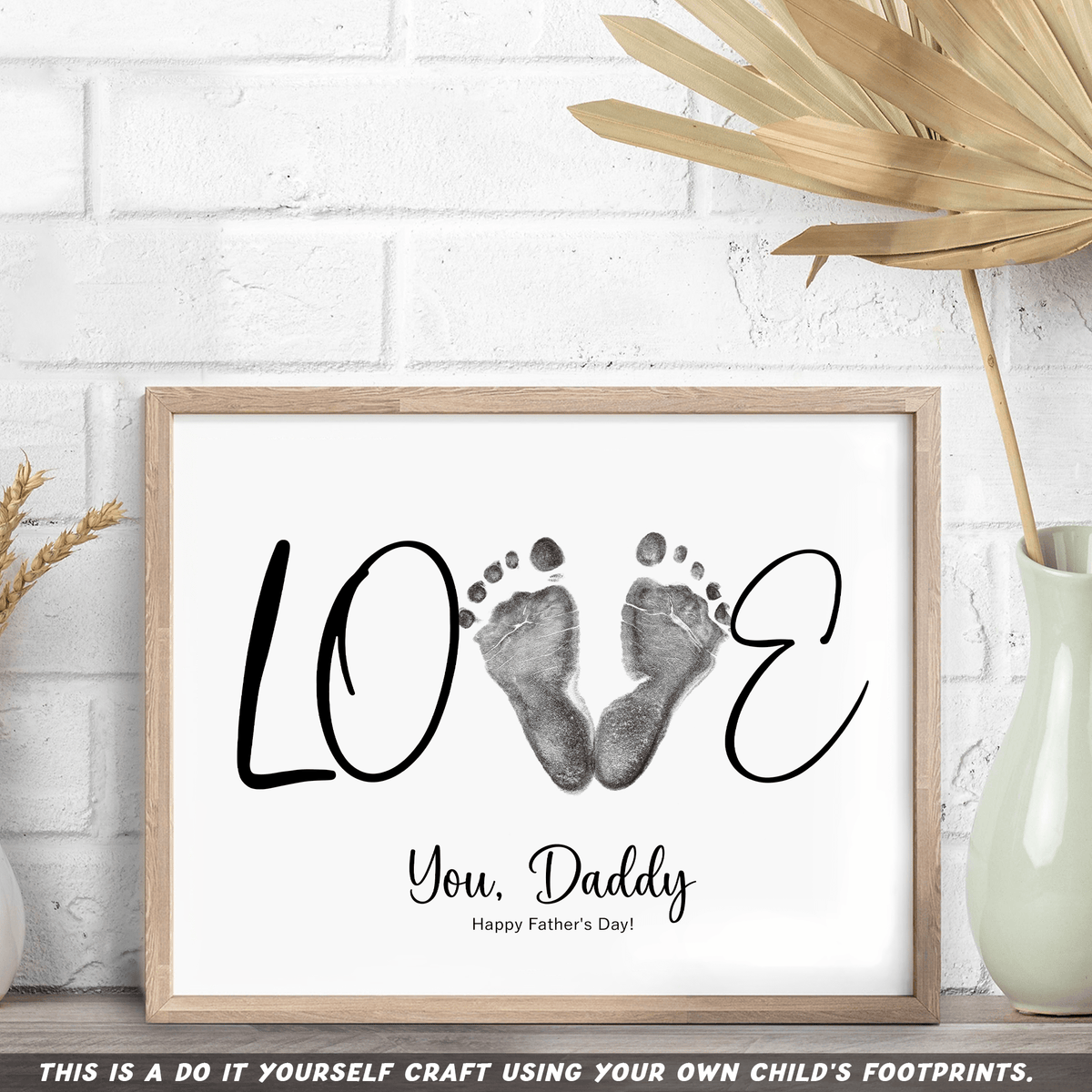 Baby footprint fashion father's day gift