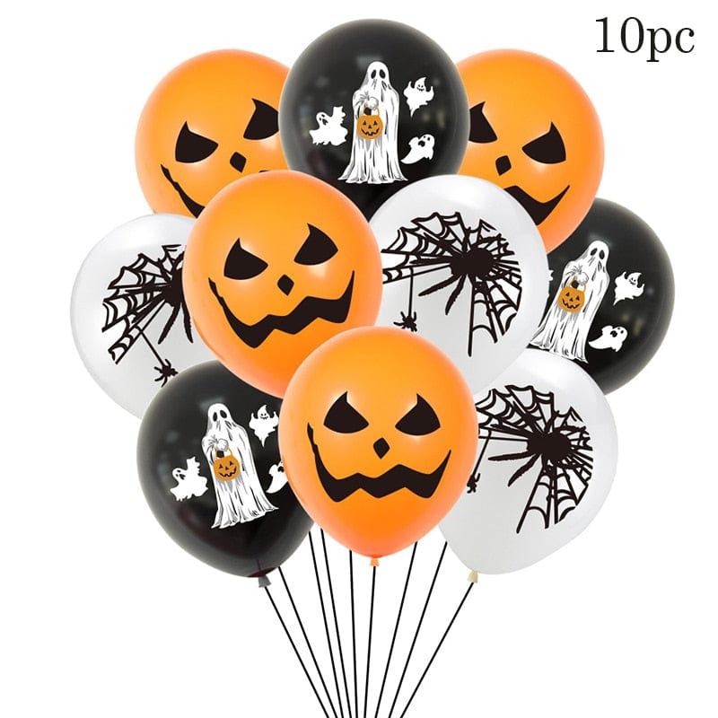 GeckoCustom Happy Halloween Ghost Festival Party Decorations 10pcs Balloons