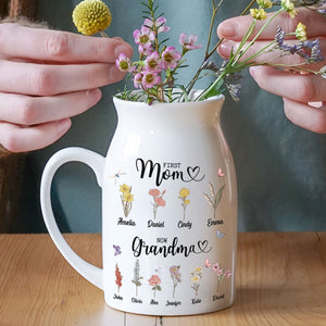 GeckoCustom Happy Mother's Day Birth Month Flower Garden Vase Personalized Gift DA199 890304 5.12 x 3.15 Inches
