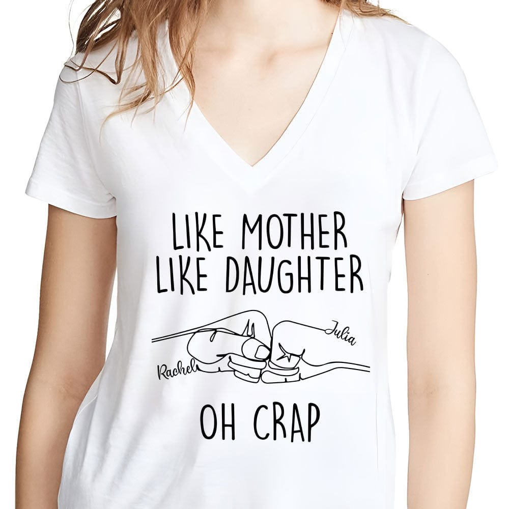 GeckoCustom Happy Mother's Day Like Mother Like Son Bright Shirt Personalized Gift T286 890440 Basic Tee / White / S