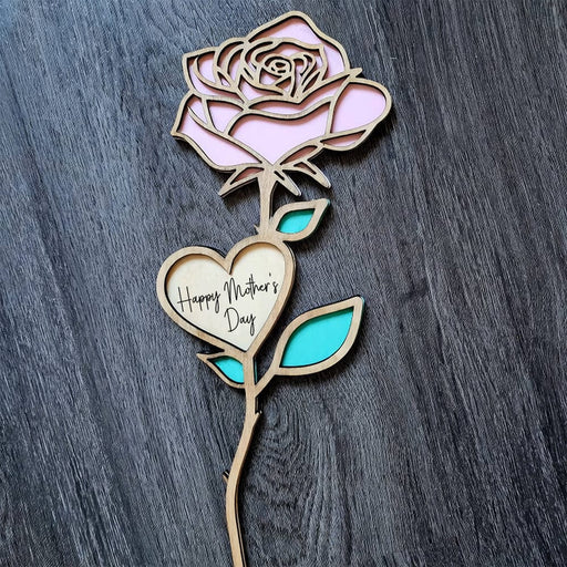 GeckoCustom Happy Mother's Day Wood Flower Personalized Gift TA29 890839
