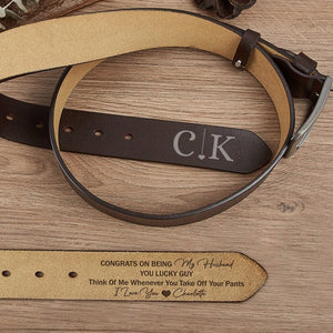 GeckoCustom Happy Valentine's Day Congrats On Being My Husband Belt Personalized Gift HO82 893450