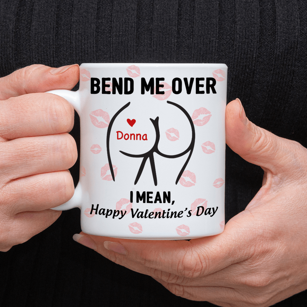 GeckoCustom Happy Valentine’s Day Personalized White Mug Funny Gift For Boyfriend Husband CH07 895210