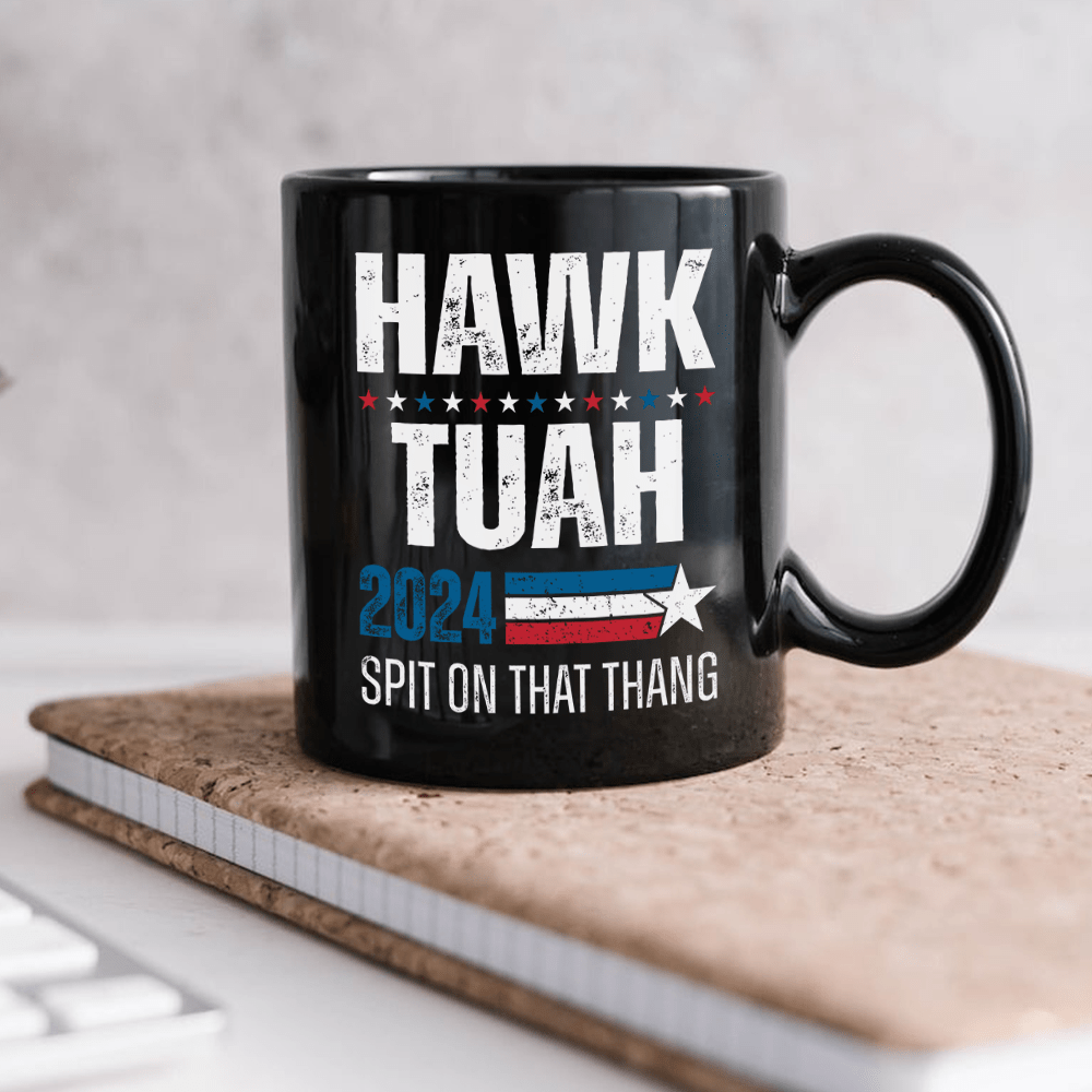 GeckoCustom Hawk Tuah 2024 Spit On That Thang Personalized Gift Black Mug HA75 890958