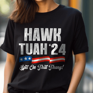 GeckoCustom Hawk Tuah 2024 Spit On That Thang Dark Shirt HA75 890952