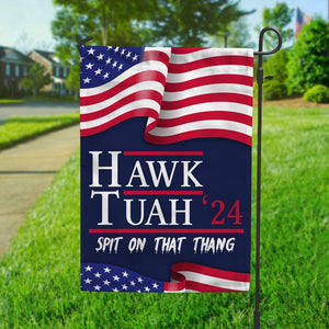 GeckoCustom Hawk Tuah 24 Spit On That Thang Garden Flag HA75 890992