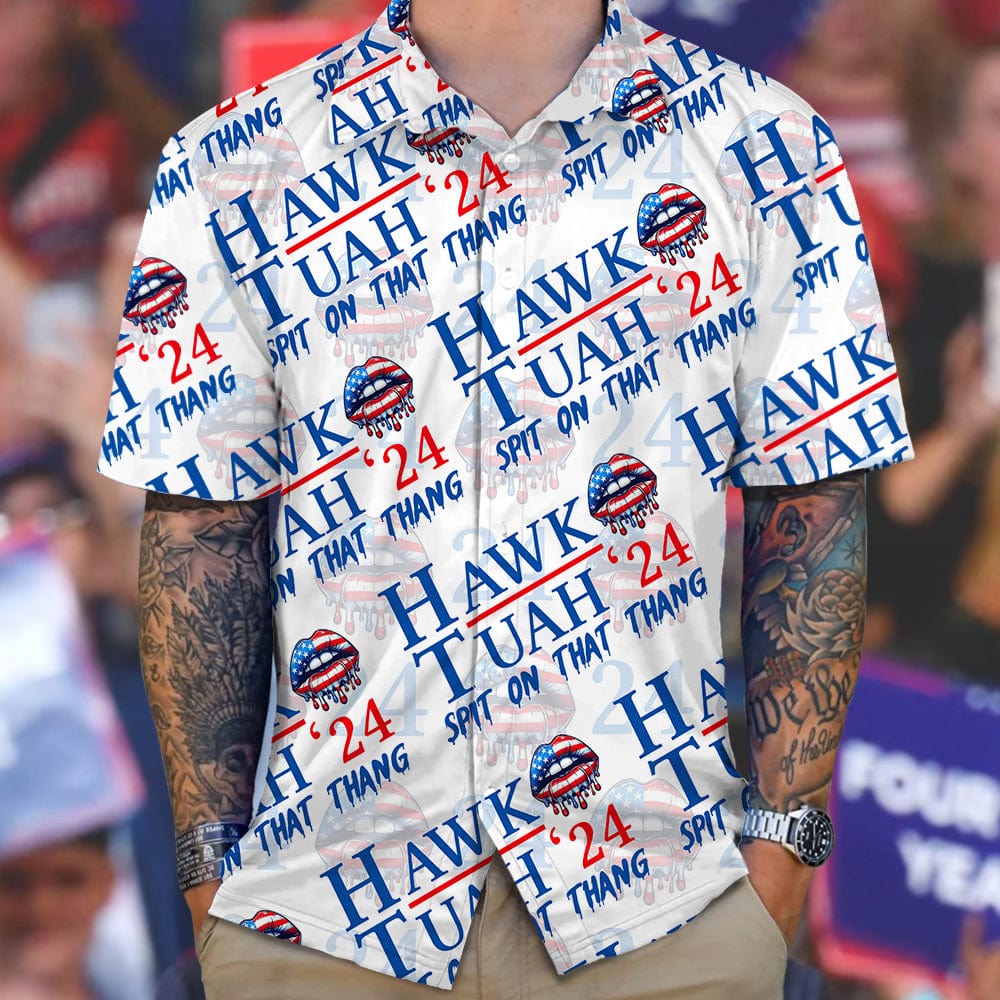 GeckoCustom Hawk Tuah 24 Spit on That Thang Hawaii Shirt HA75 891016