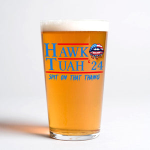 GeckoCustom Hawk Tuah 24 Spit On That Thang Print Beer Glass HA75 890942 16oz / 2 sides