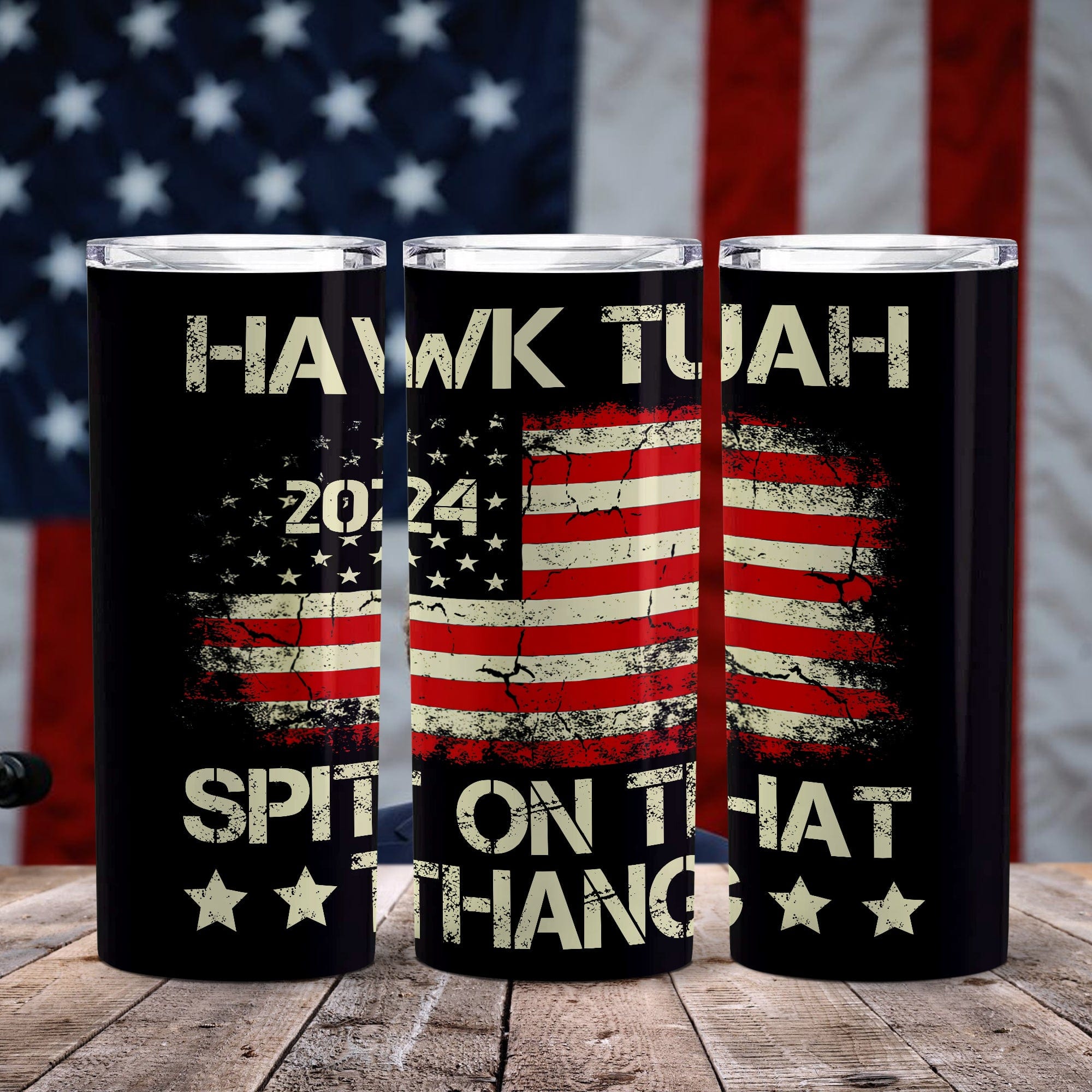 Hawk Tuah Spit On That Thang Funny Skinny Tumbler Design - Geckocustom