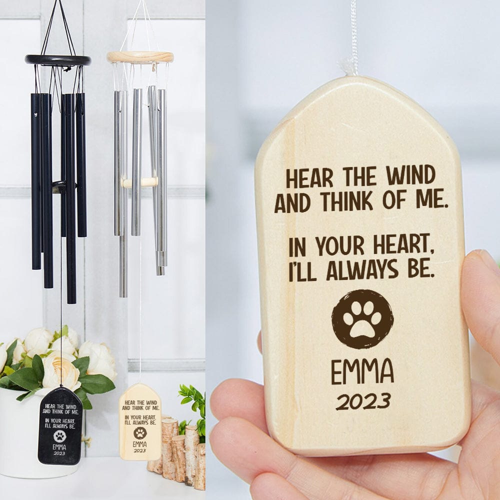 GeckoCustom Hear The Wind And Think Of Me Memorial Wind Chimes Personalized Shirt K228 889829