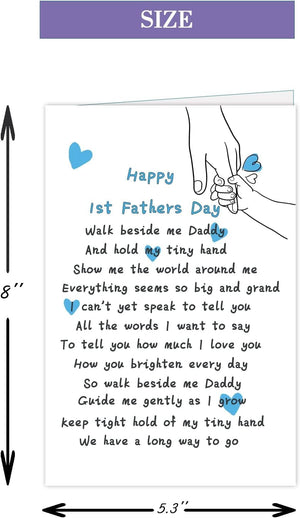 GeckoCustom Hilarious First Father’S Day Card from Wife,First Fathers Day Cards Gifts from Baby Girls Boys, Cute 1St Fathers Day Card, Happy Father’S Day Card from Son Daughter
