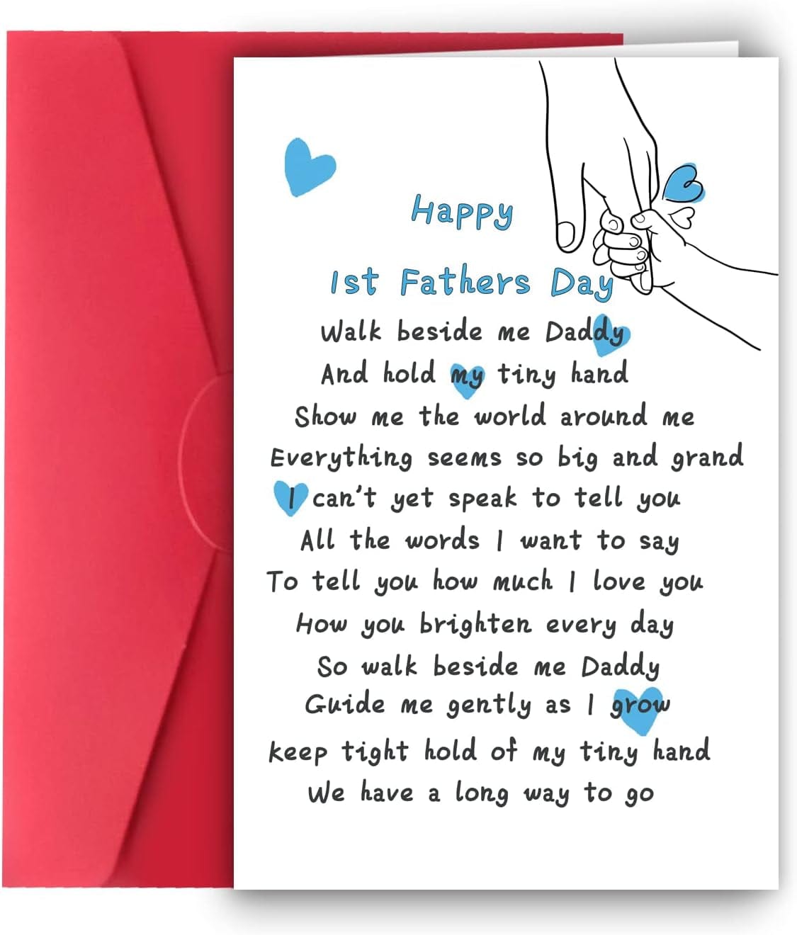 GeckoCustom Hilarious First Father’S Day Card from Wife,First Fathers Day Cards Gifts from Baby Girls Boys, Cute 1St Fathers Day Card, Happy Father’S Day Card from Son Daughter 07