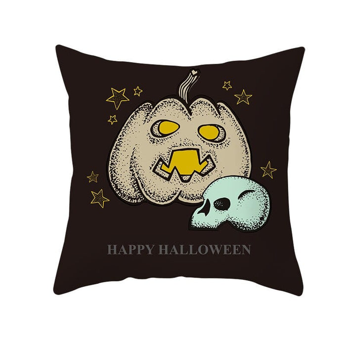 GeckoCustom Home Decor Halloween Skull Pillowcase Sofa Cover Pillow Cover Car Cushion Cover Throw Pillow Case 18x18 Inches funda de almohada 11 / 40x40cm