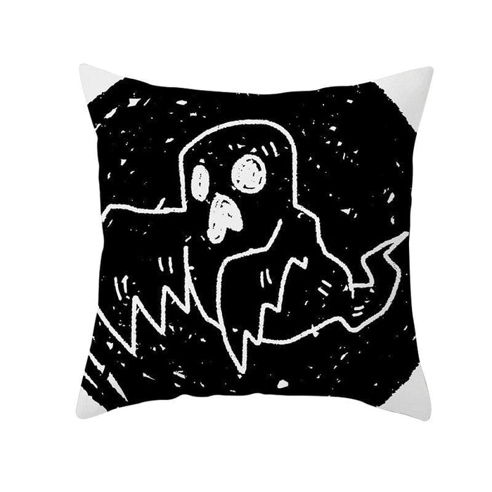 GeckoCustom Home Decor Halloween Skull Pillowcase Sofa Cover Pillow Cover Car Cushion Cover Throw Pillow Case 18x18 Inches funda de almohada 16 / 40x40cm