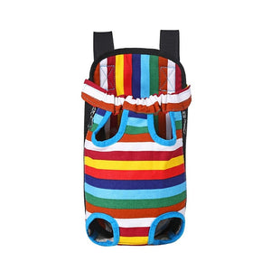 GeckoCustom HOOPET Carrier for Dogs Pet Dog Carrier Backpack Mesh Outdoor Travel Products Breathable Shoulder Handle Bags for Small Dog Cats Colorful stripes / S