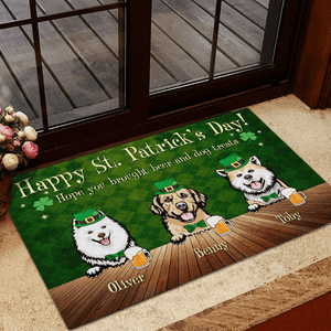 GeckoCustom Hope You Brought Beer For Happy Saint Patrick's Day Doormat TH10 892301