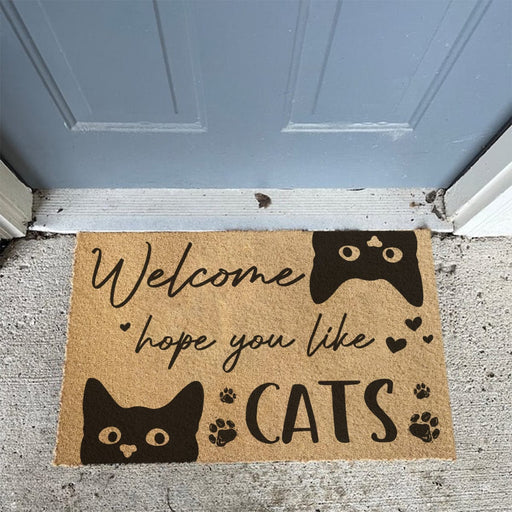 GeckoCustom Hope You Like Cats Doormat Personalized Gift N304 889867