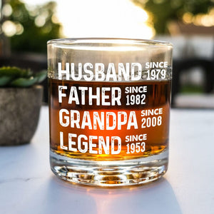 GeckoCustom Husband Father Grandpa Legend Rock Glass N304 890851