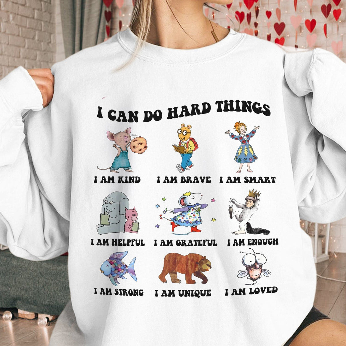 GeckoCustom I Can Do Hard Things Bright Teacher - Believe In Yourself Shirt CH07 891842 Sweatshirt / Sand Color / S