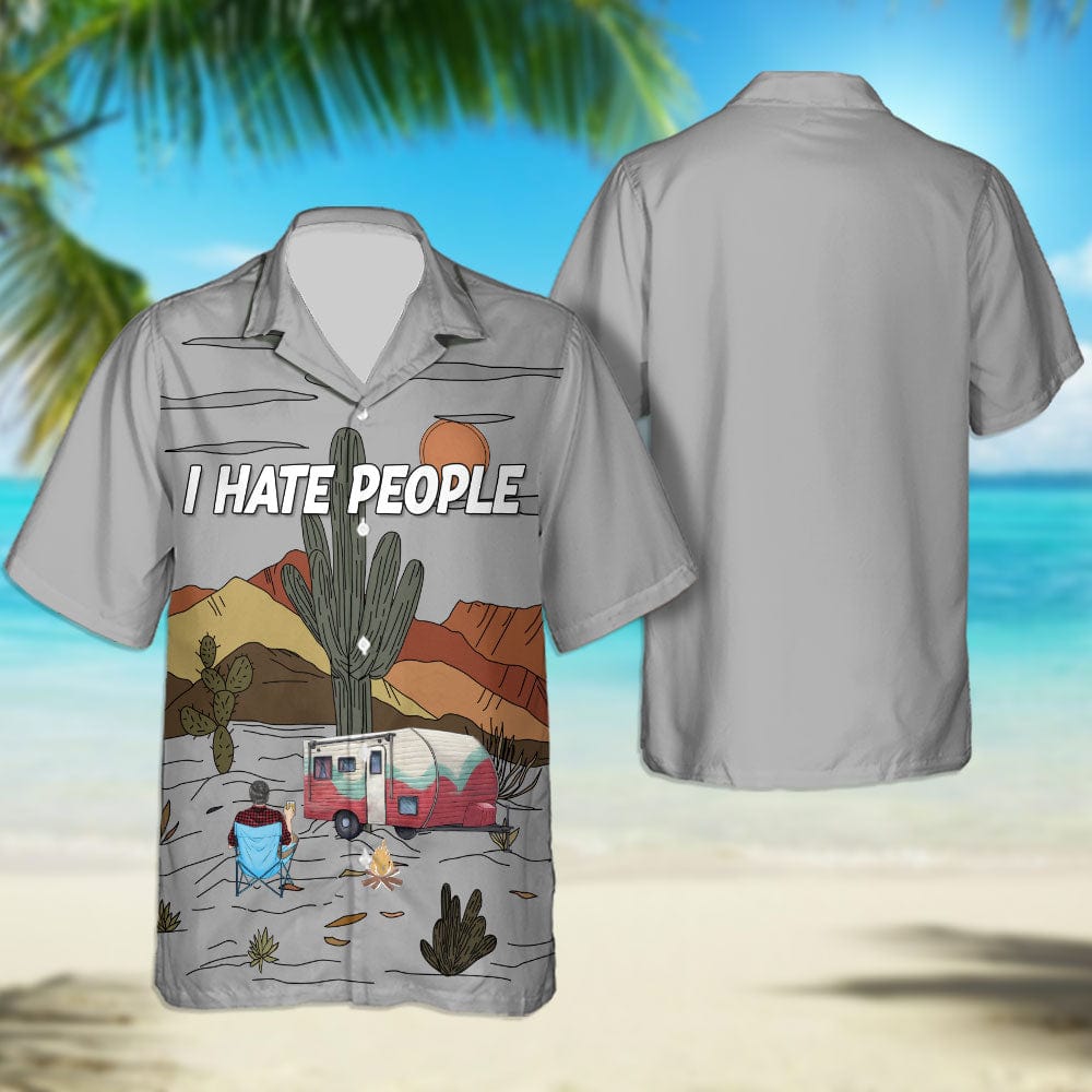 GeckoCustom I Hate People Camping Hawaii Shirt Personalized Gift N304 889526