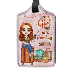 GeckoCustom I'm A Girl Who Loves Traveling For Travelers Luggage Tag Personalized Gift TA29 890282 Medium