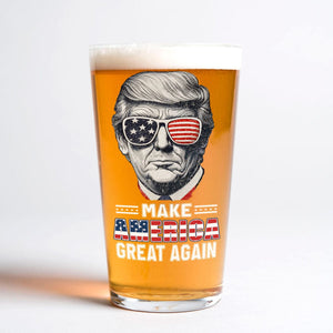 GeckoCustom I'm Voting For The Convicted Felon 2024 Print Beer Glass HA75 890830 16oz / 1 side