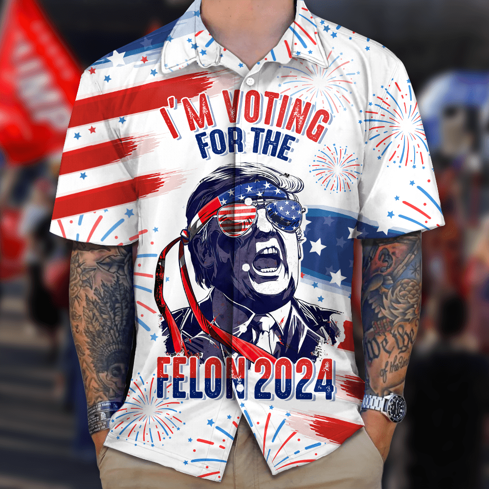 GeckoCustom I'm Voting For The Felon 2024 Hawaii Shirt HA75 890796