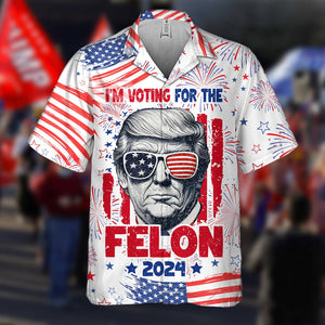 GeckoCustom I'm Voting For The Felon 2024 Hawaii Shirt HA75 890814