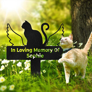 GeckoCustom In Loving Memory Cat Garden Stake Personalized Gift TH10 891569