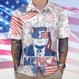 GeckoCustom Independence Day President American Hawaii Shirt HO82 890640
