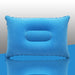 GeckoCustom Inflatable Air Pillow Bed Sleeping Camping Pillow PVC Nylon Neck Stretcher Backrest Pillow for Travel Plane Head Rest Support Sky blue / 34X22cm