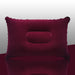 GeckoCustom Inflatable Air Pillow Bed Sleeping Camping Pillow PVC Nylon Neck Stretcher Backrest Pillow for Travel Plane Head Rest Support Wine red / 34X22cm