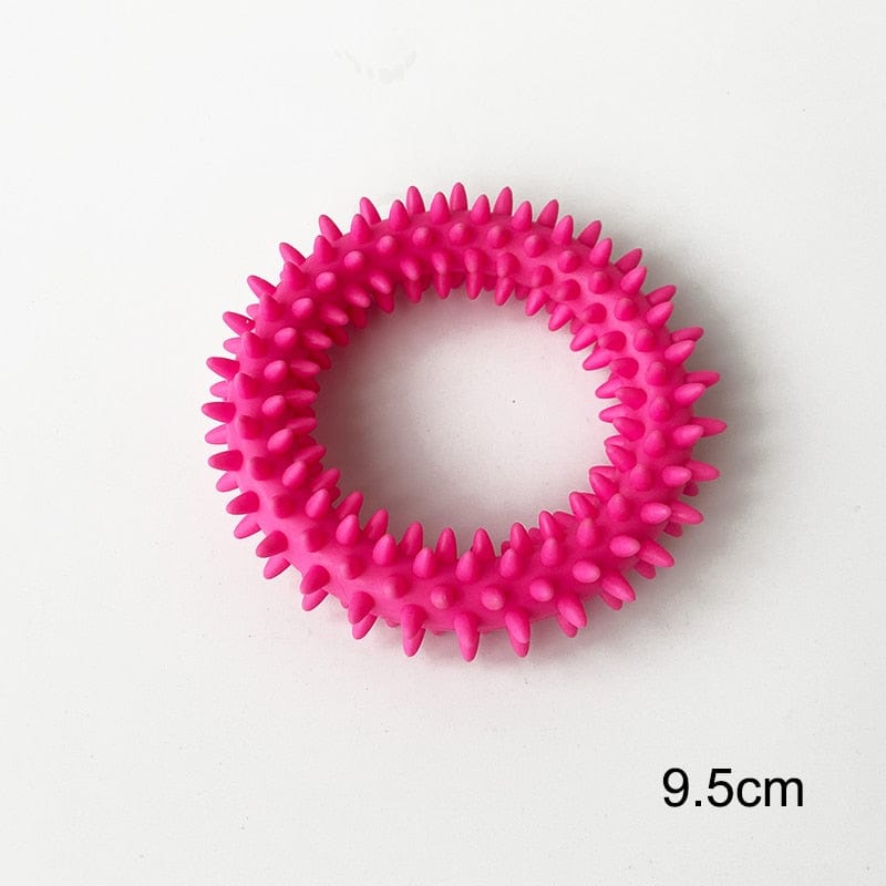 GeckoCustom Interactive Training Ring Puller Resistant Flying Discs Bite Ring Toy For Dog A-9.5cm