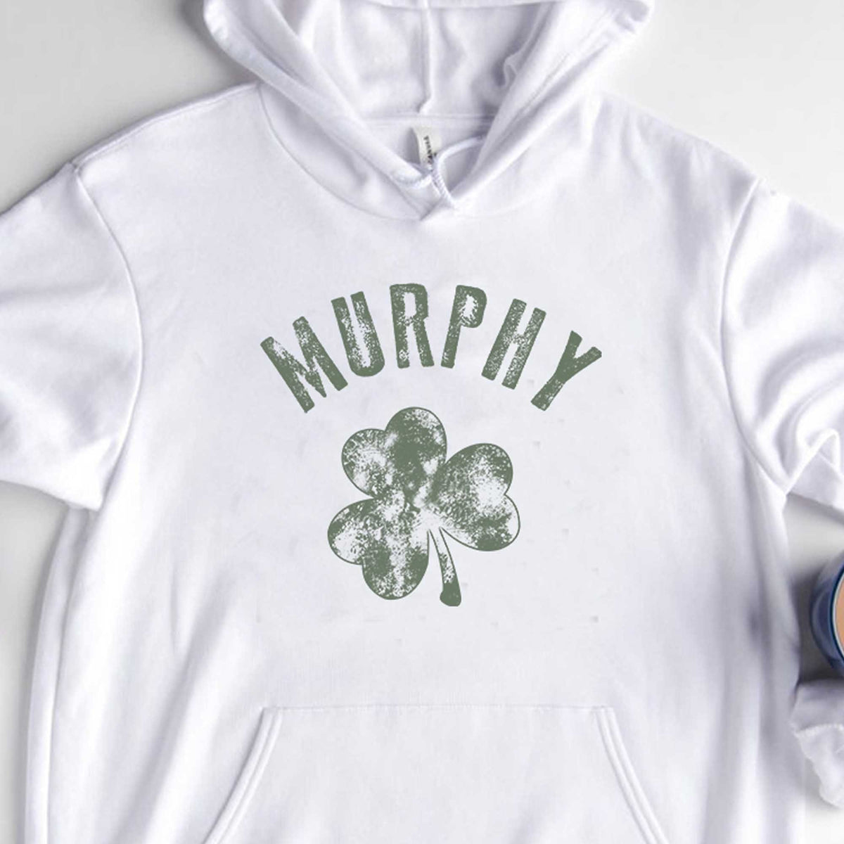 GeckoCustom Irish Vintage Green Shamrock Distressed Custom Sweatshirt